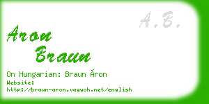 aron braun business card