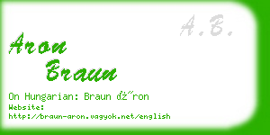 aron braun business card